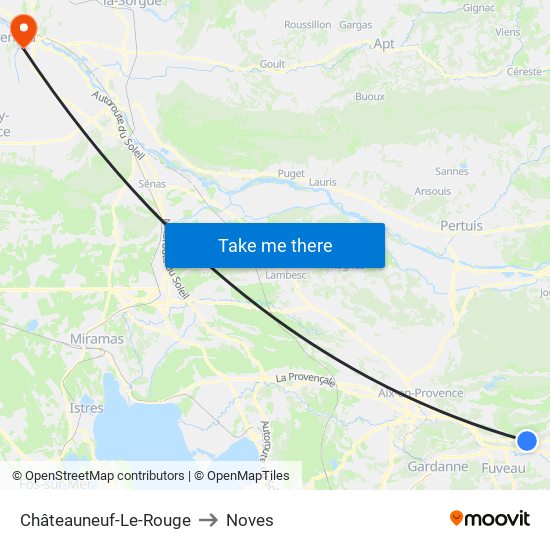 Châteauneuf-Le-Rouge to Noves map