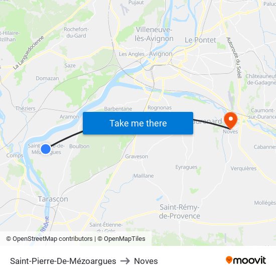 Saint-Pierre-De-Mézoargues to Noves map