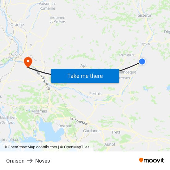 Oraison to Noves map