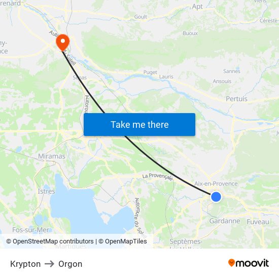 Krypton to Orgon map