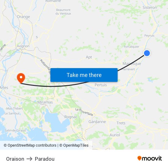Oraison to Paradou map