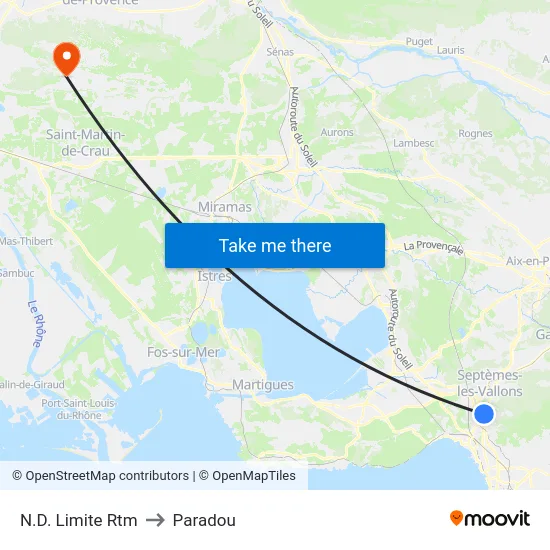 N.D. Limite Rtm to Paradou map