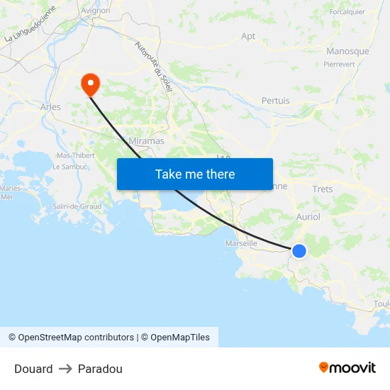 Douard to Paradou map