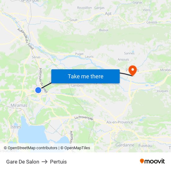 Gare De Salon to Pertuis map