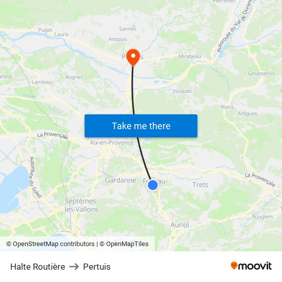 Halte Routière to Pertuis map