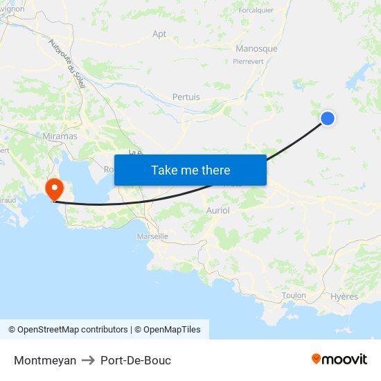 Montmeyan to Montmeyan map