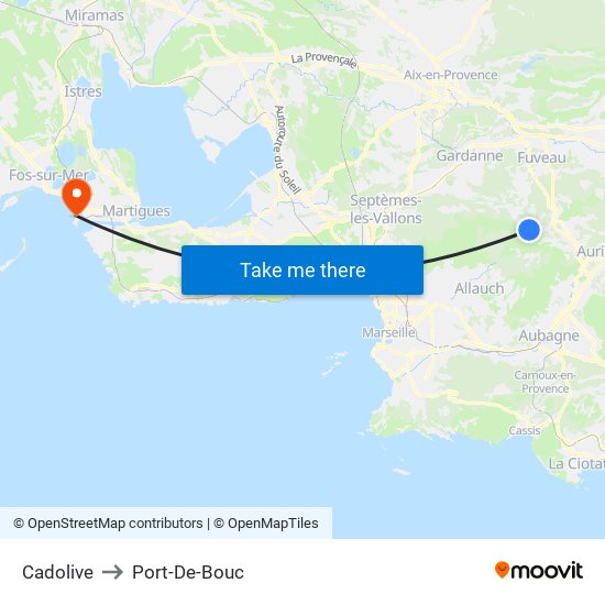 Cadolive to Port-De-Bouc map