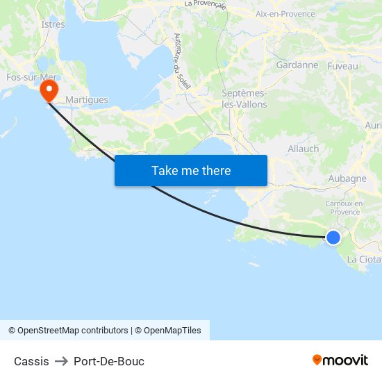 Cassis to Port-De-Bouc map