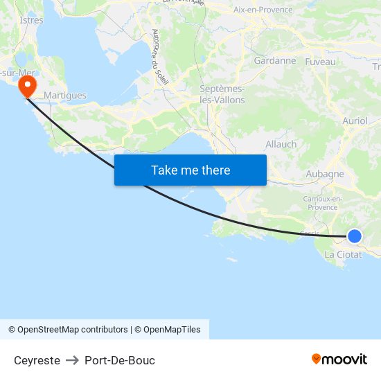 Ceyreste to Port-De-Bouc map