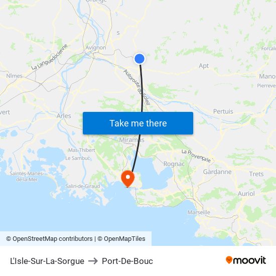 L'Isle-Sur-La-Sorgue to Port-De-Bouc map