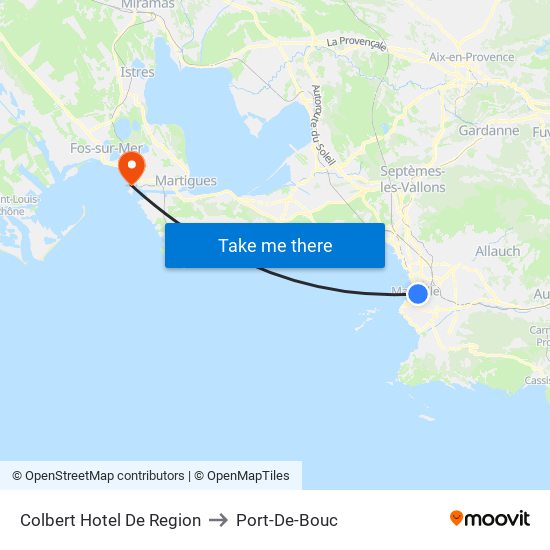 Colbert Hotel De Region to Port-De-Bouc map