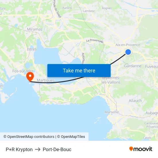 P+R Krypton to Port-De-Bouc map