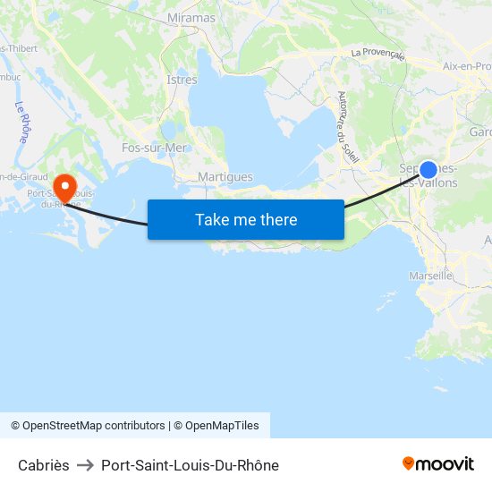 Cabriès to Port-Saint-Louis-Du-Rhône map