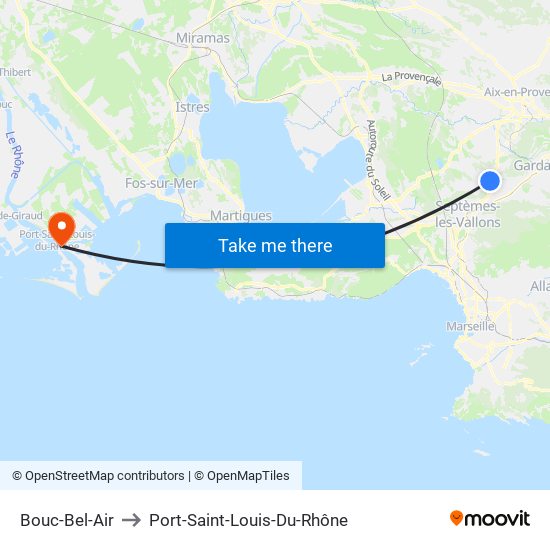 Bouc-Bel-Air to Port-Saint-Louis-Du-Rhône map