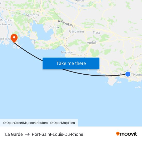 La Garde to Port-Saint-Louis-Du-Rhône map