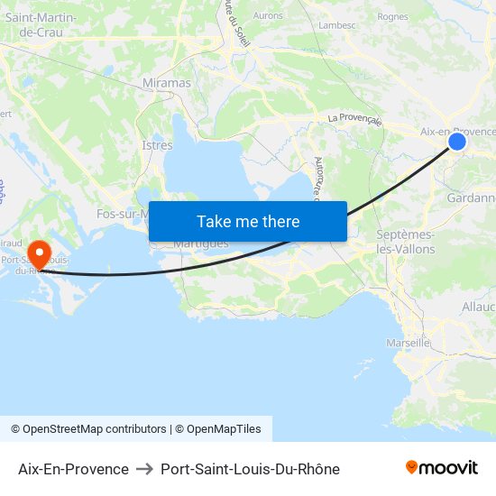 Aix-En-Provence to Port-Saint-Louis-Du-Rhône map