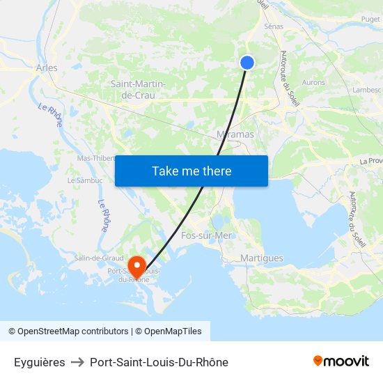 Eyguières to Port-Saint-Louis-Du-Rhône map
