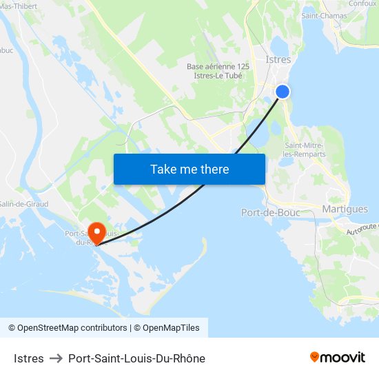 Istres to Port-Saint-Louis-Du-Rhône map