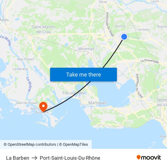 La Barben to Port-Saint-Louis-Du-Rhône map