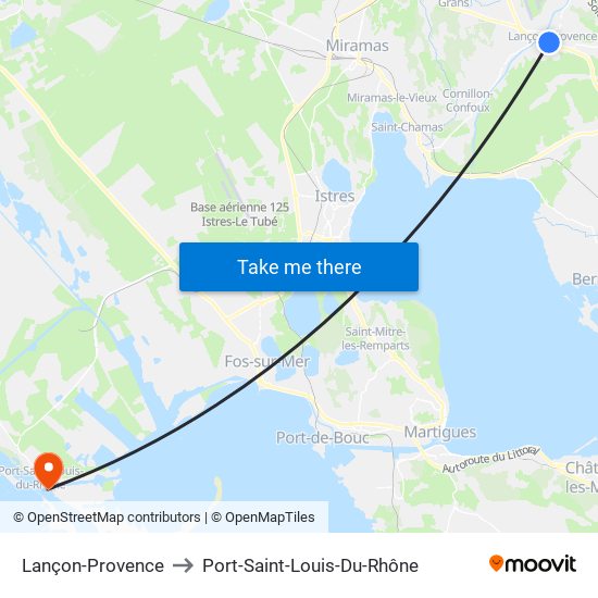 Lançon-Provence to Port-Saint-Louis-Du-Rhône map