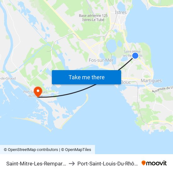 Saint-Mitre-Les-Remparts to Port-Saint-Louis-Du-Rhône map