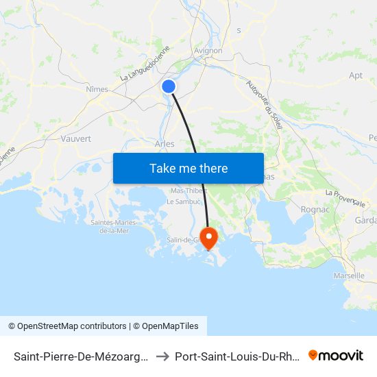 Saint-Pierre-De-Mézoargues to Port-Saint-Louis-Du-Rhône map