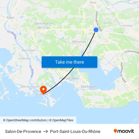 Salon-De-Provence to Port-Saint-Louis-Du-Rhône map