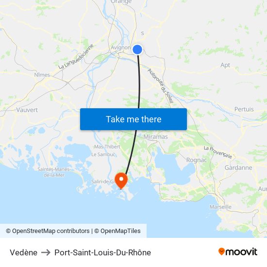 Vedène to Port-Saint-Louis-Du-Rhône map