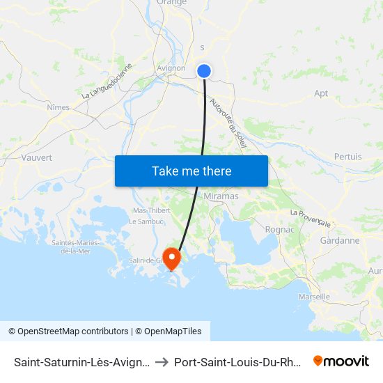 Saint-Saturnin-Lès-Avignon to Port-Saint-Louis-Du-Rhône map