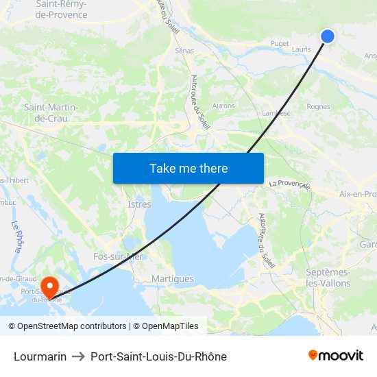 Lourmarin to Port-Saint-Louis-Du-Rhône map