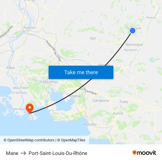 Mane to Port-Saint-Louis-Du-Rhône map