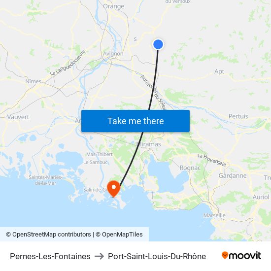 Pernes-Les-Fontaines to Port-Saint-Louis-Du-Rhône map