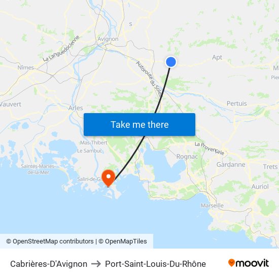 Cabrières-D'Avignon to Port-Saint-Louis-Du-Rhône map