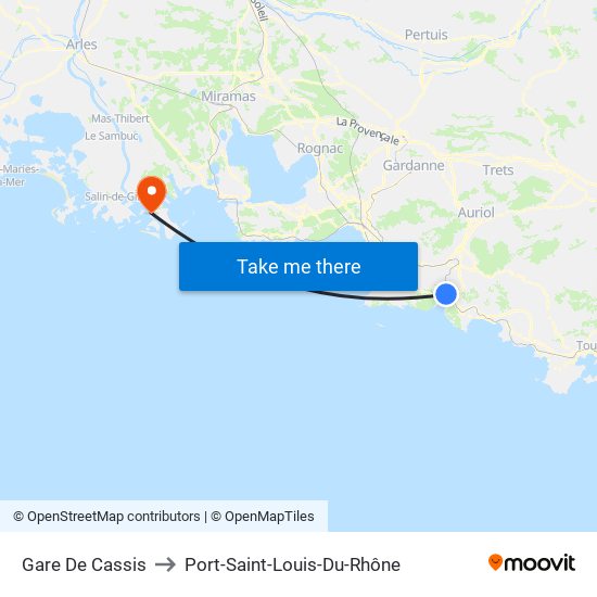 Gare De Cassis to Port-Saint-Louis-Du-Rhône map