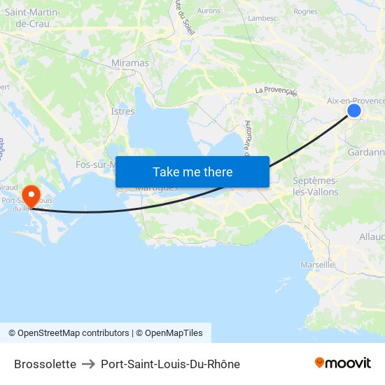 Brossolette to Port-Saint-Louis-Du-Rhône map