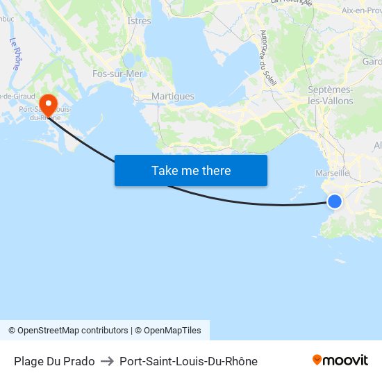 Plage Du Prado to Port-Saint-Louis-Du-Rhône map