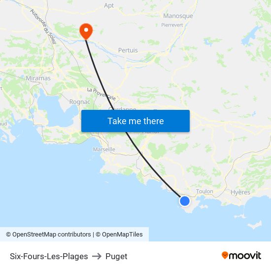 Six-Fours-Les-Plages to Puget map