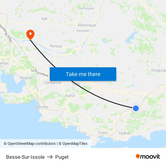 Besse-Sur-Issole to Puget map