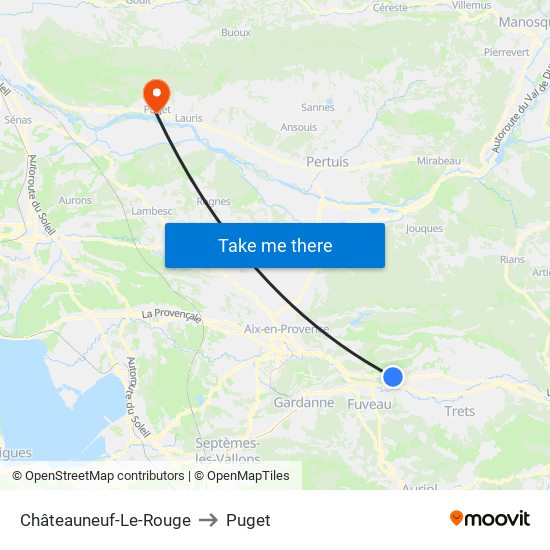 Châteauneuf-Le-Rouge to Puget map