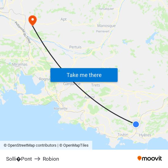 Solli�Pont to Robion map