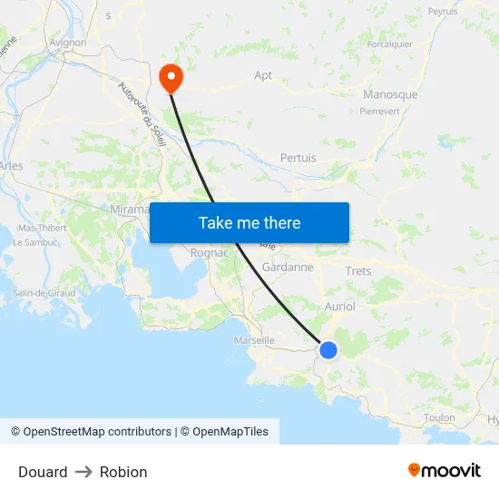 Douard to Robion map