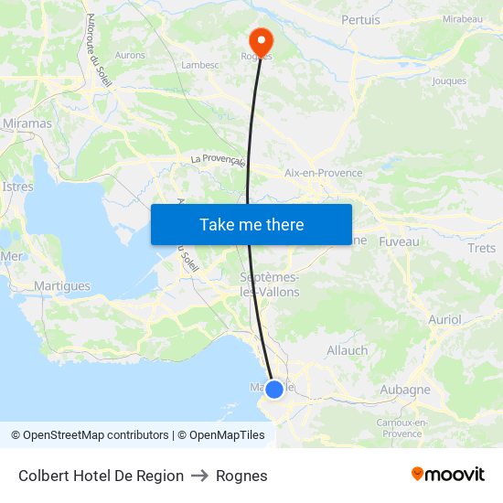 Colbert Hotel De Region to Rognes map