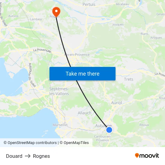 Douard to Rognes map