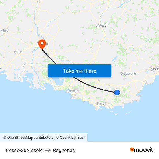 Besse-Sur-Issole to Rognonas map