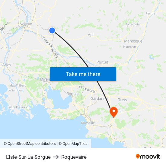 L'Isle-Sur-La-Sorgue to Roquevaire map