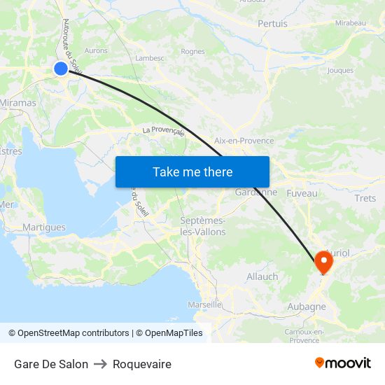 Gare De Salon to Roquevaire map
