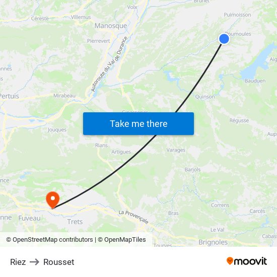 Riez to Rousset map