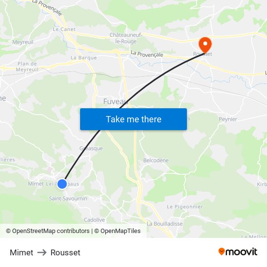 Mimet to Rousset map