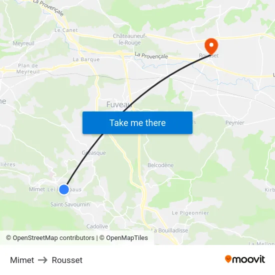 Mimet to Rousset map