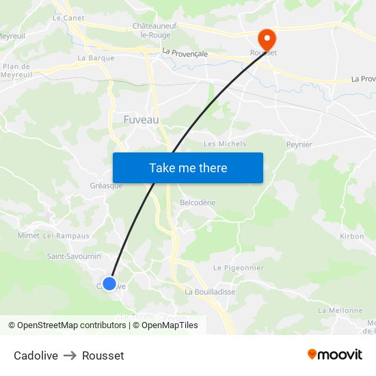 Cadolive to Rousset map